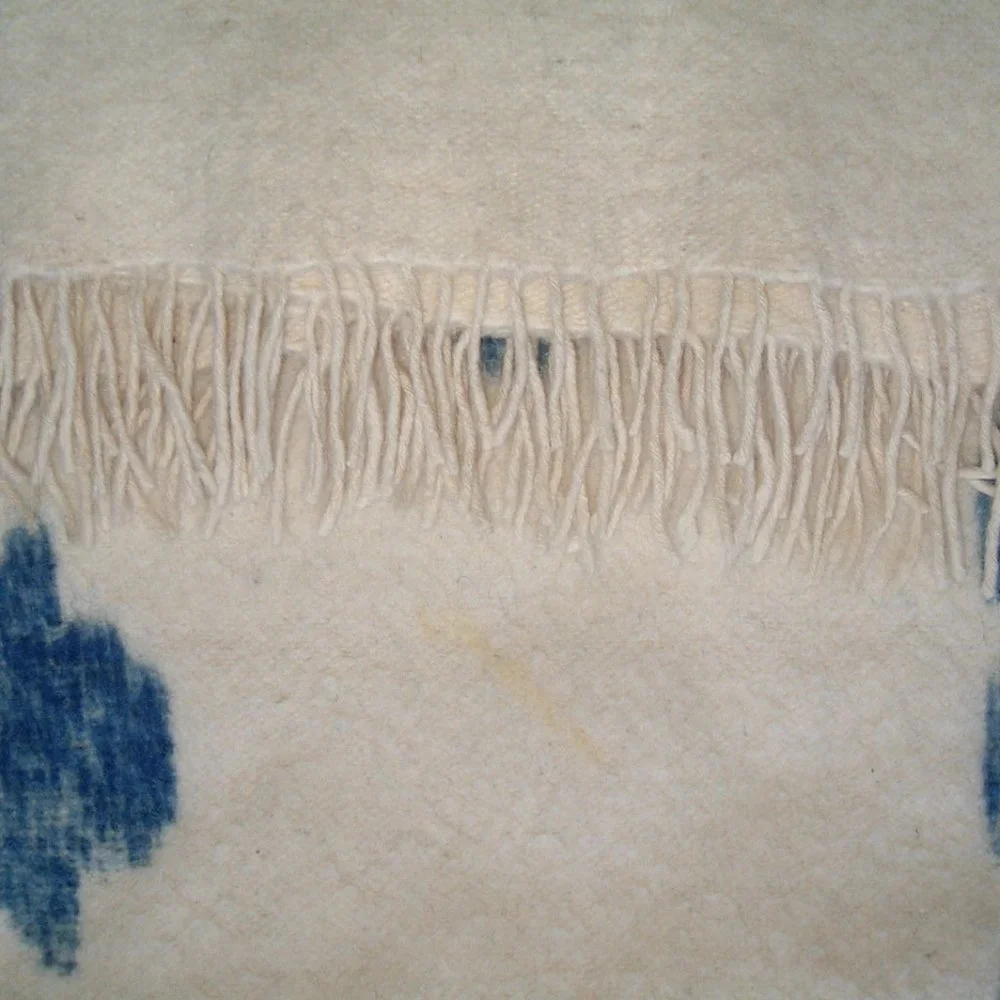 Vintage blue white